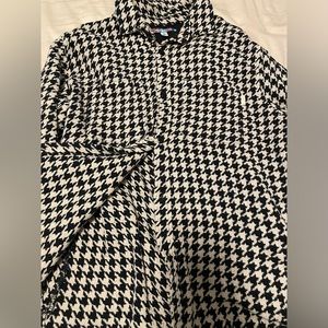 Urban outfitter black/cream herringbone Overshirt